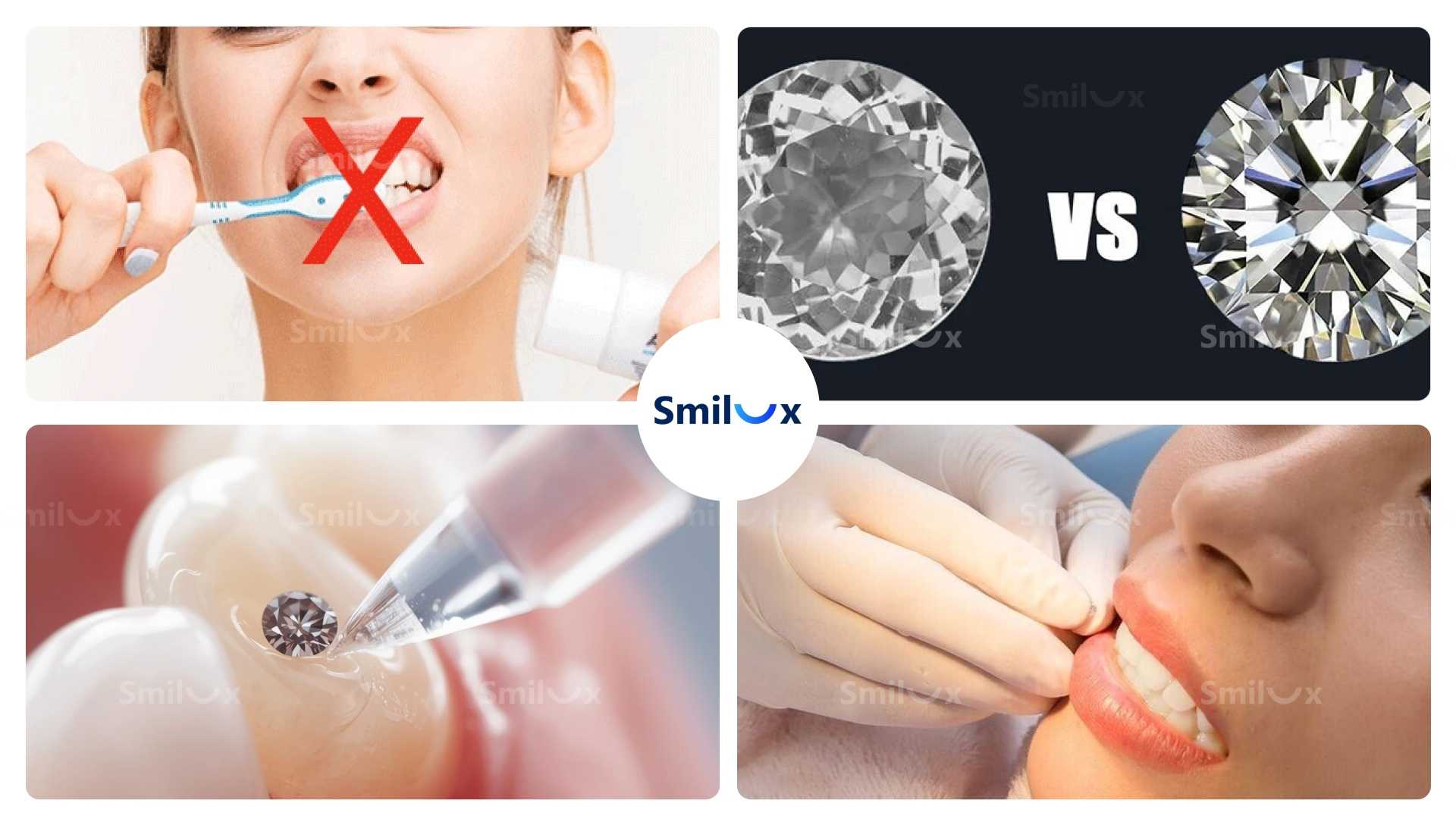 4 rủi ro tiềm ẩn khi đính đá lên răng 4 potential risks of attaching rhinestones to teeth