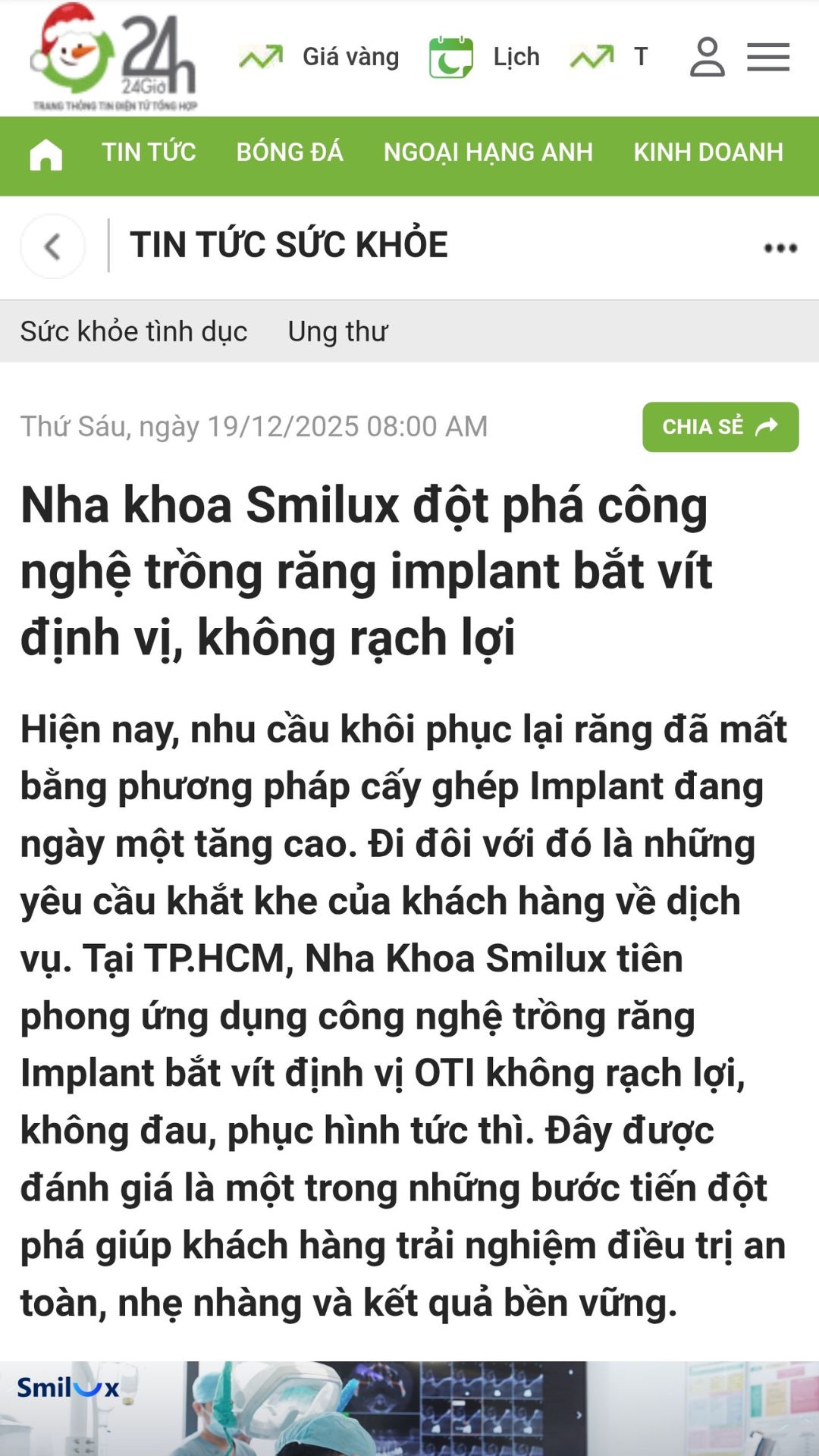 Báo 24h nói gì về Smilux