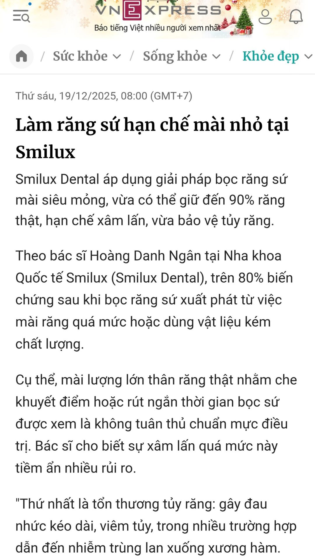 Báo VNexpress nói gì về Smilux