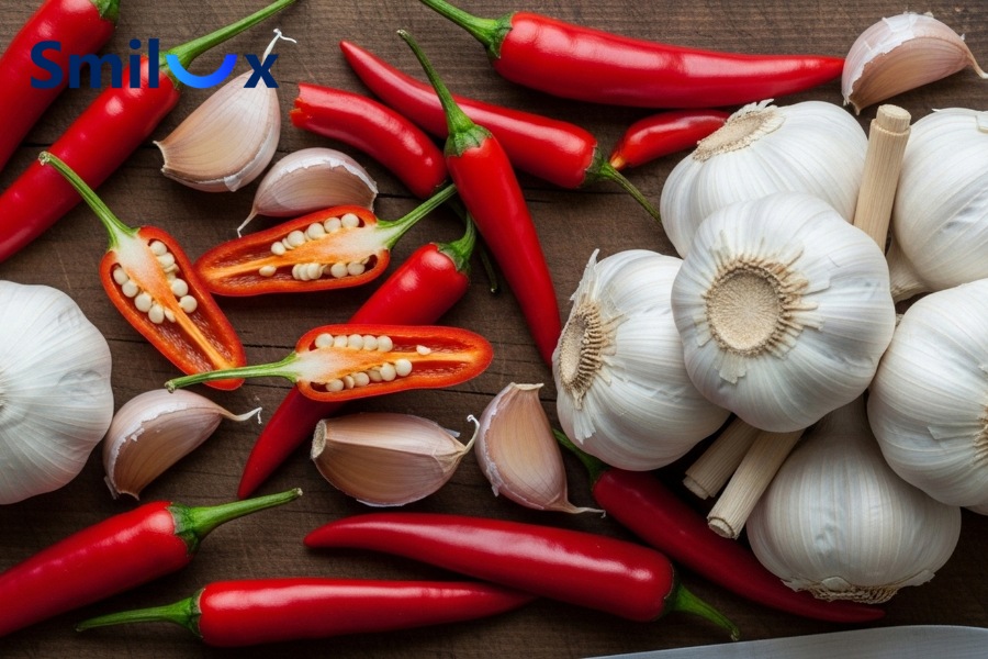 Thực phẩm đậm mùi hoặc có tính axit cao như hành, tỏi là nguyên nhân gây hôi miệng Thực phẩm đậm mùi hoặc có tính axit cao như hành, tỏi là nguyên nhân gây hôi miệng