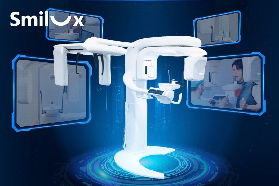 Máy chụp CT Cone Beam cung cấp hình ảnh 3D chi tiết của răng, xương hàm và các mô xung quanh