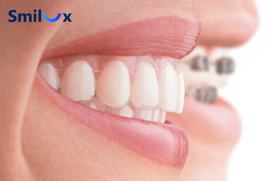 Khay chỉnh nha gần như “vô hình” khi giao tiếp. Khay chỉnh nha gần như “vô hình” khi giao tiếp.