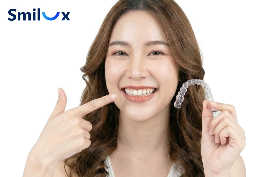 Niềng trong suốt gần như “vô hình”, ít vướng khi hôn Niềng trong suốt gần như “vô hình”, ít vướng khi hôn
